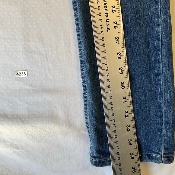 Levi’s Kid Slim Jeans size 14 REG W27 x L29 Blue Mid Rise Stretch Boot Cut - Picture 3 of 11